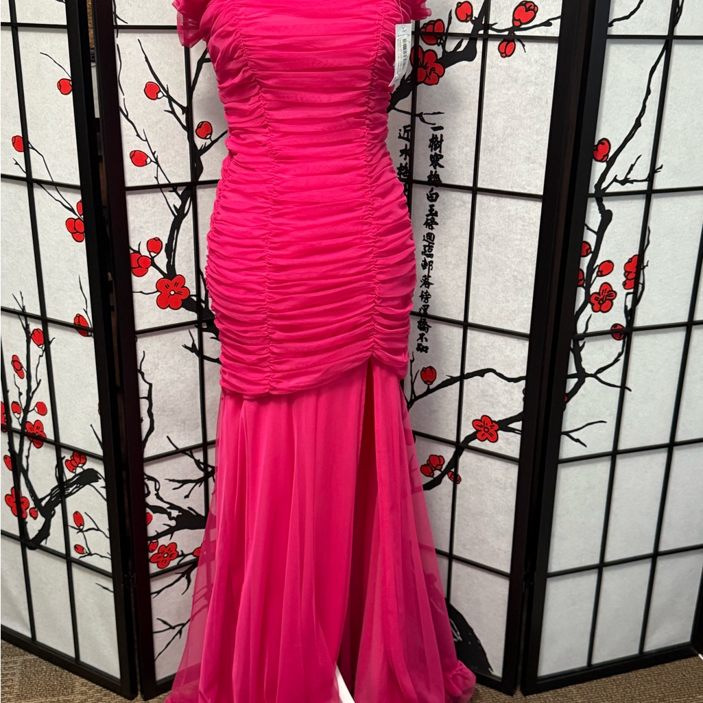 Blondie Nites Vibrant Pink Maxi Dress
